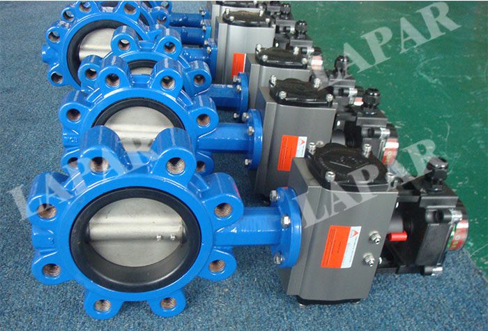 Lug type electric rubber seat butterfly valve