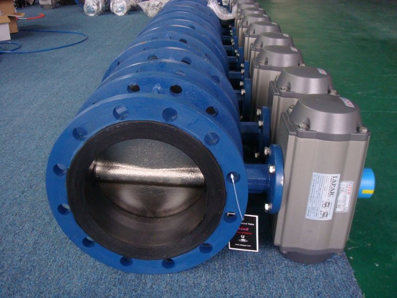 Flange type rubber seat butterfly valve