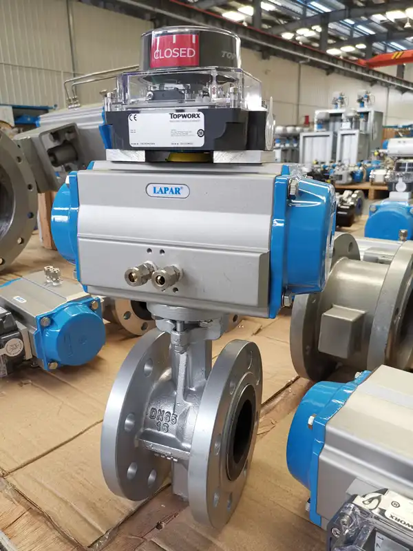 Pneumatic Segment Ball Control Valve with Topworx Limit Switch
