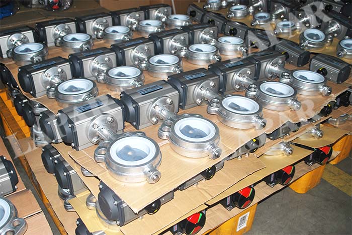 Pneumatic PTFE Lined butterfly valve